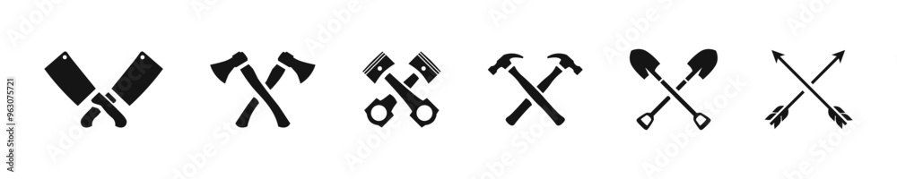 Crossed tools icon.
Construction repair symbol Crossed tools icon.
Construction repair symbol