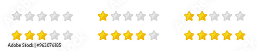 Stars rating icon. 
Feedback evaluation symbol