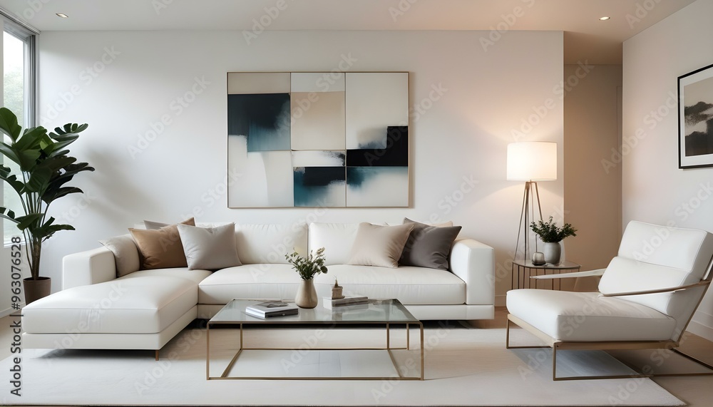 Fototapeta premium Photo interior modern design room 3d illustration