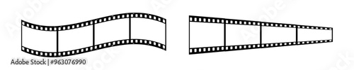 Film strip icon. 
Cinema reel symbol