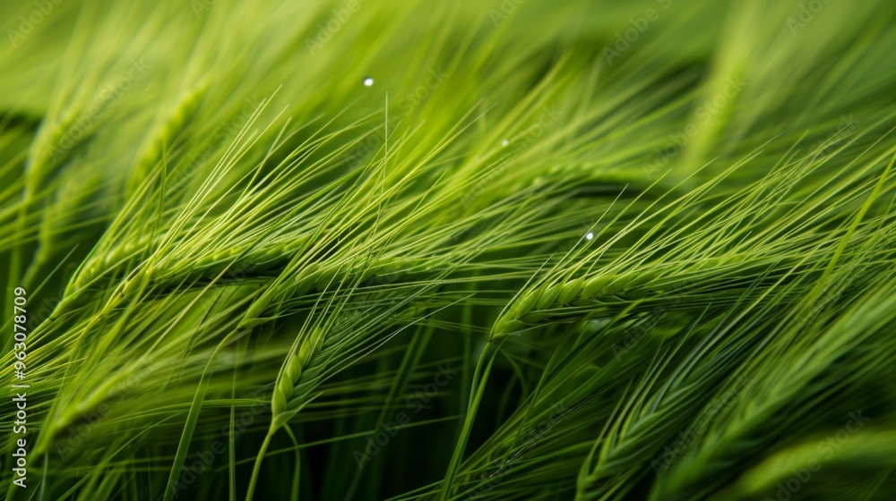 Close-Up of Lush Green Wheat Field - Nature Photography Close-Up of Lush Green Wheat Field - Nature Photography