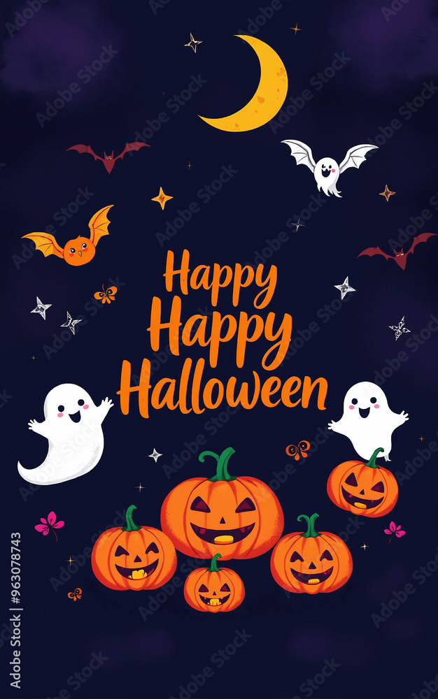 cute and gorgeous halloween card poster design illustration cartoon cute and gorgeous halloween card poster design illustration cartoon