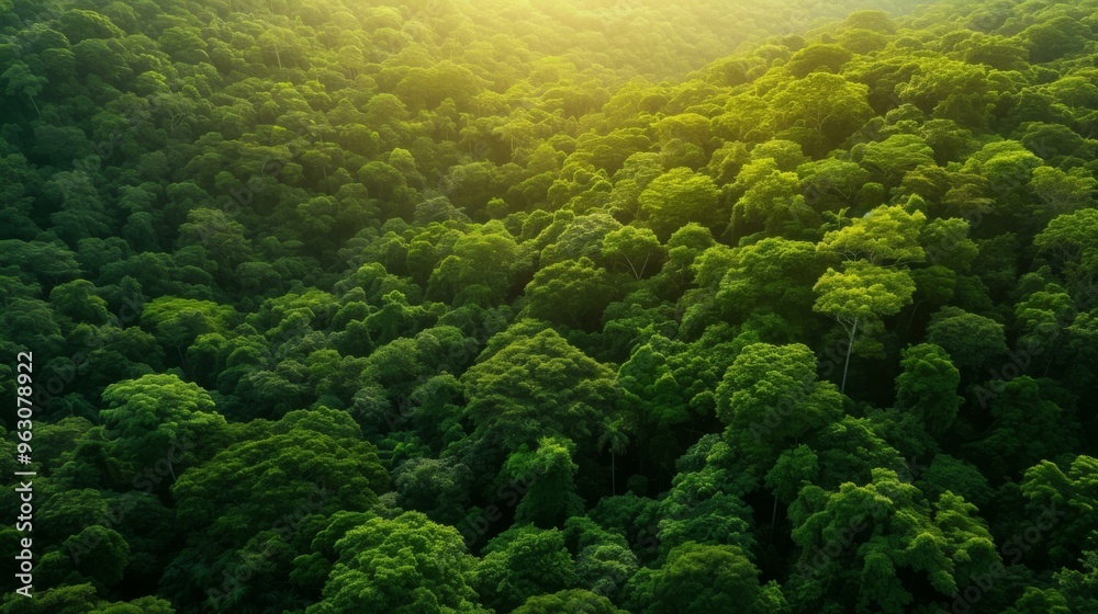 Aerial View of Lush Green Forest Canopy Aerial View of Lush Green Forest Canopy