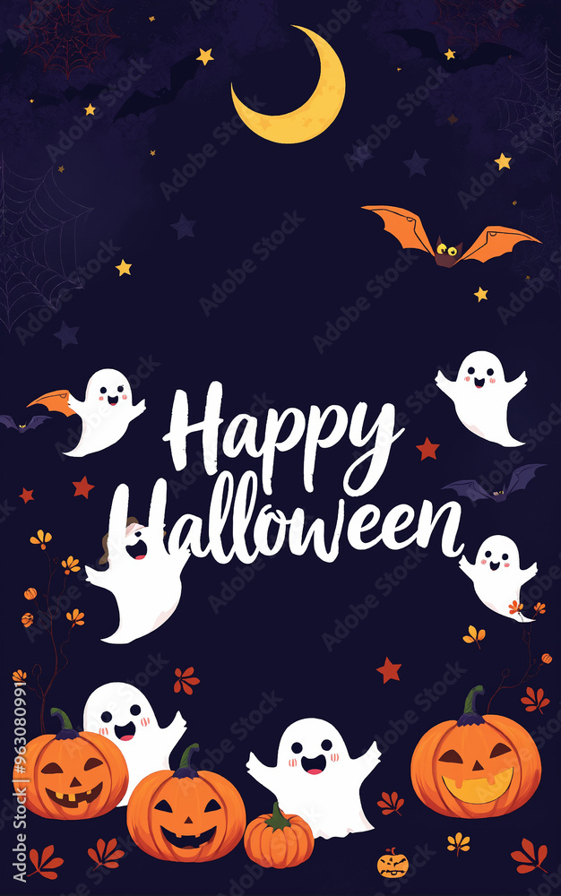 cute and gorgeous halloween card poster design illustration cartoon cute and gorgeous halloween card poster design illustration cartoon