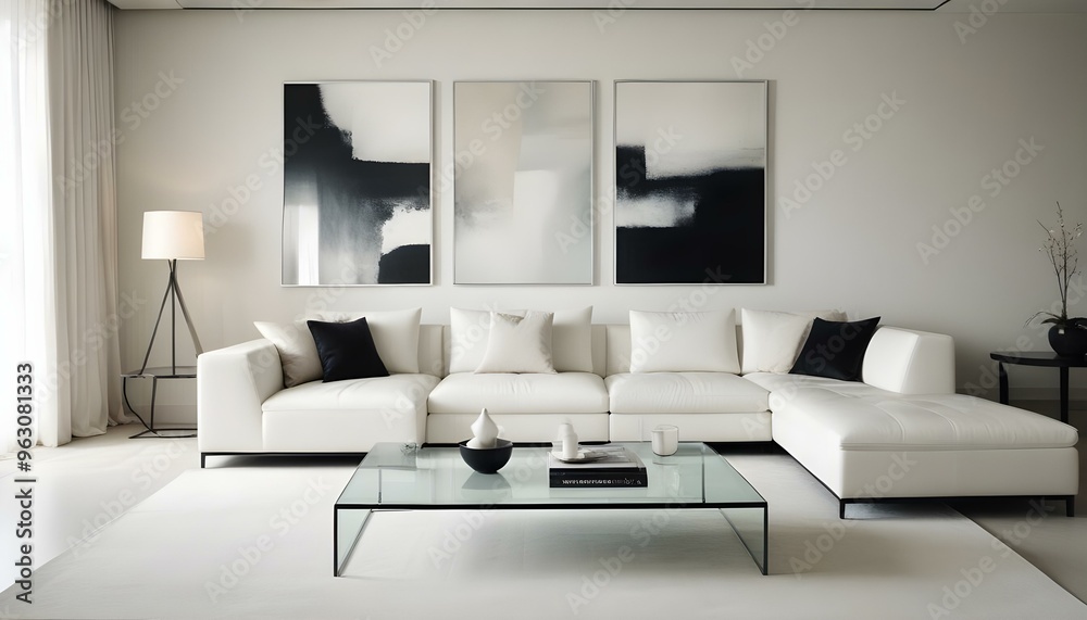 Photo interior modern design room 3d illustration Photo interior modern design room 3d illustration
