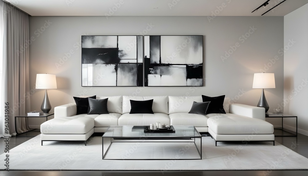 Photo interior modern design room 3d illustration