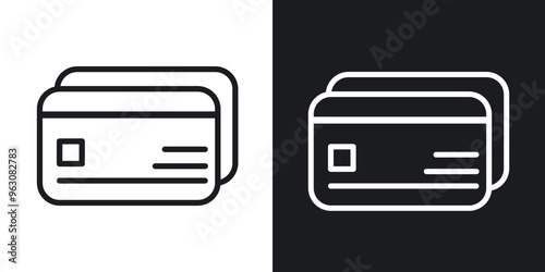 ATM card icon in black and white stroke