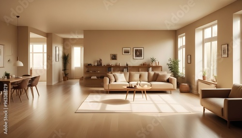 Photo interior modern design room 3d illustration