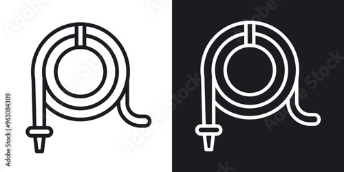 Hose icon in black and white stroke