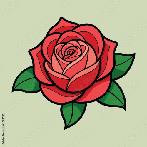 color rose vector art design , illustration rose  flower design 