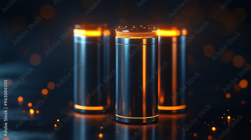 Metallic lithium batteries with glowing accents for energy storage Metallic lithium batteries with glowing accents for energy storage
