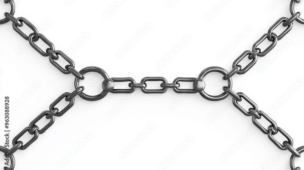 Classy Monochrome Chainlink Design on White Background for Sophisticated Projects Classy Monochrome Chainlink Design on White Background for Sophisticated Projects