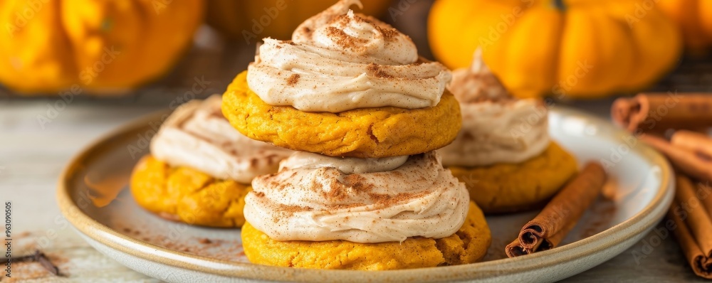pumpkin cookies with cinnamon frosting pumpkin cookies with cinnamon frosting