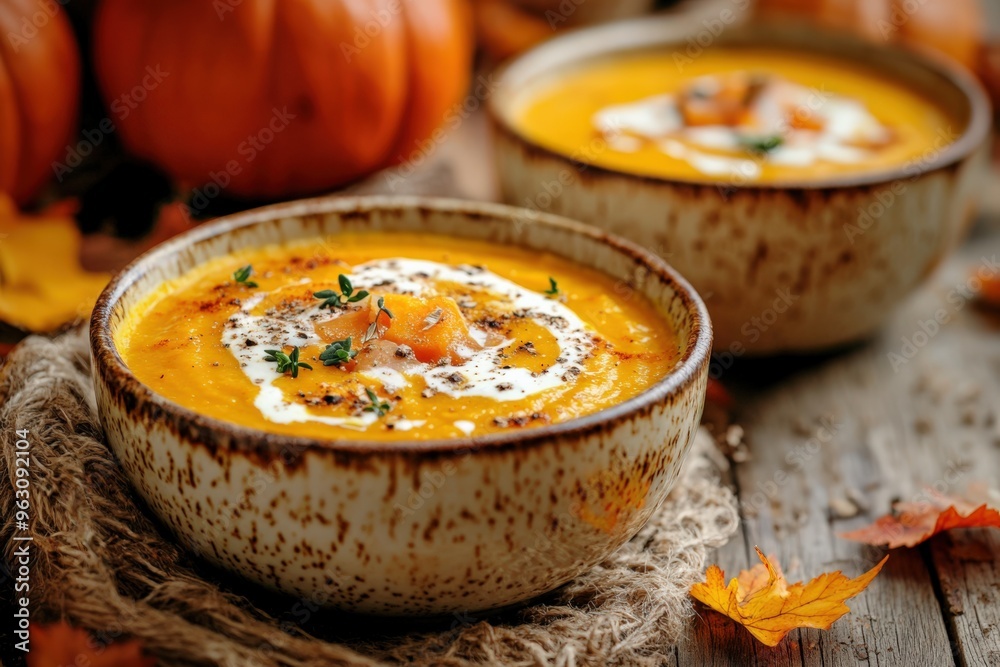 Creamy Soup: Pumpkin Delight in a Bowl - a Fall Dinner Favorite