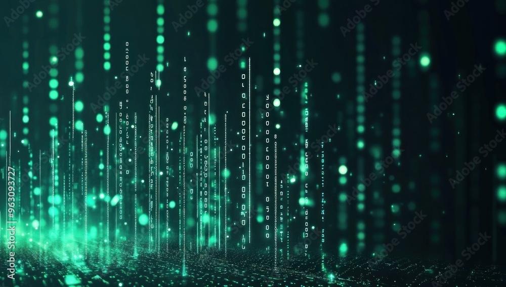 Abstract Digital Green Glow Abstract Digital Green Glow