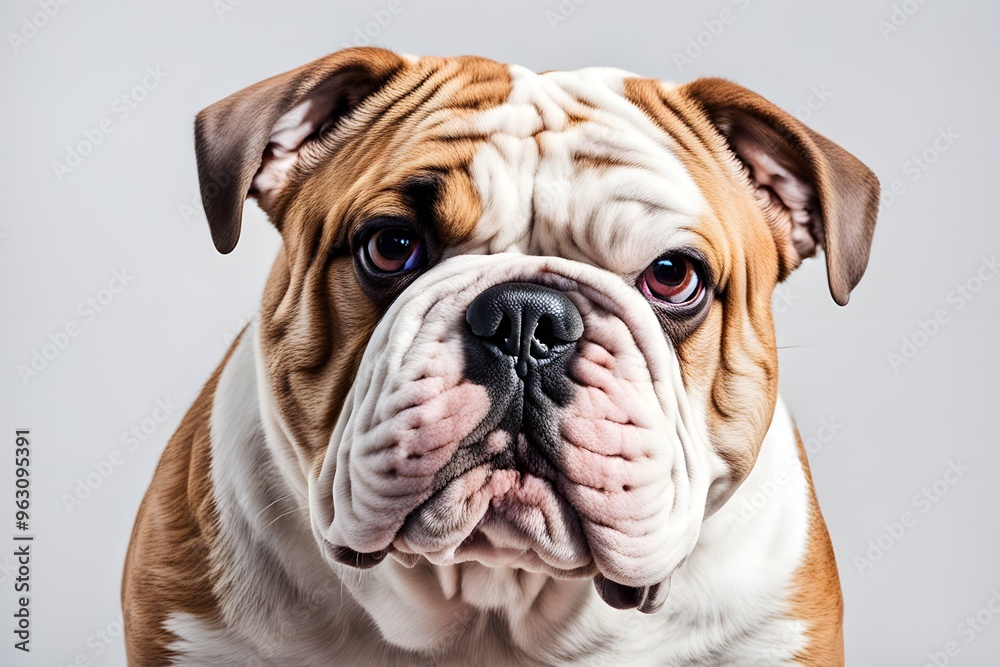 Australian bulldog animal on white background, AI Generated Australian bulldog animal on white background, AI Generated