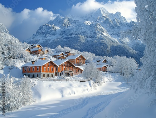 Ski resort in Italy  photo