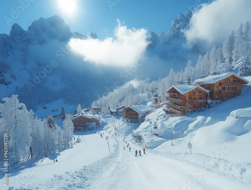 Ski resort in Italy  photo