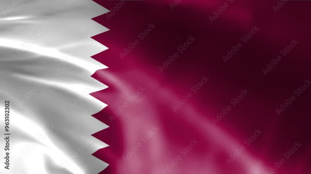 National Flag of Qatar Animation Stock Video - Qatari Flag Waving in Loop and Textured 3d Rendered Background - Highly Detailed Fabric Pattern and Loopable - State of Qatar Flag
National Flag of Qatar Animation Stock Video - Qatari Flag Waving in Loop and Textured 3d Rendered Background - Highly Detailed Fabric Pattern and Loopable - State of Qatar Flag