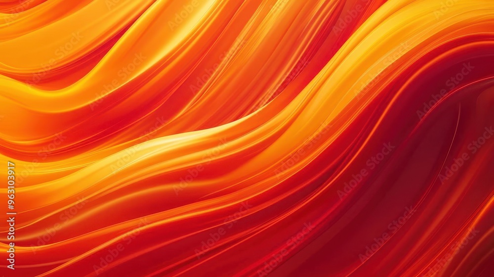 Gradient of intense oranges and reds with fluid, flowing patterns, Abstract background, Heat and motion Gradient of intense oranges and reds with fluid, flowing patterns, Abstract background, Heat and motion
