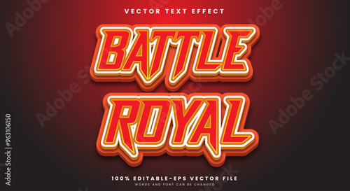 Battle Royale 3D editable text effect Template