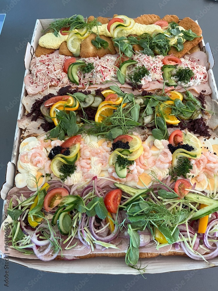 Fototapeta premium fish and salad