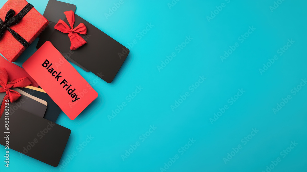 Black and red gift cards with Black and red gift cards with