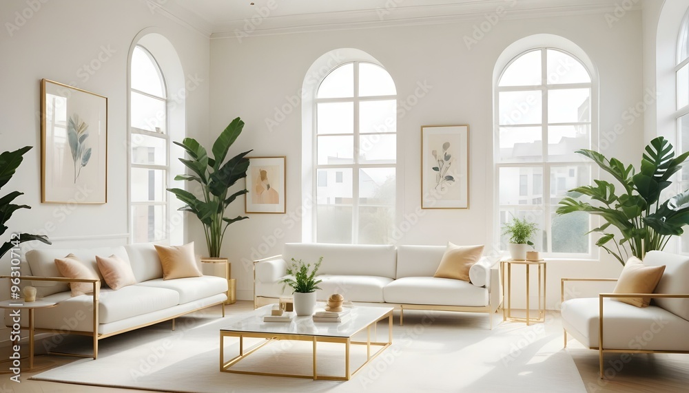 Photo interior modern design room 3d illustration Photo interior modern design room 3d illustration