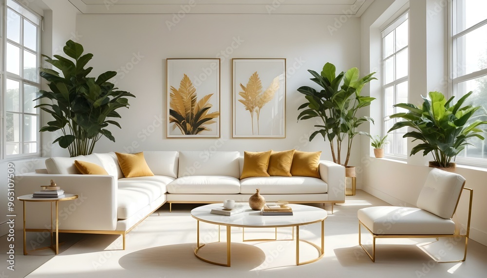 Photo interior modern design room 3d illustration Photo interior modern design room 3d illustration