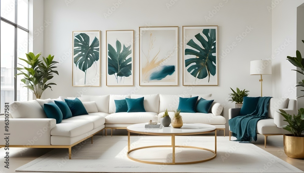 Photo interior modern design room 3d illustration Photo interior modern design room 3d illustration