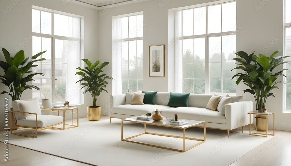 Photo interior modern design room 3d illustration Photo interior modern design room 3d illustration