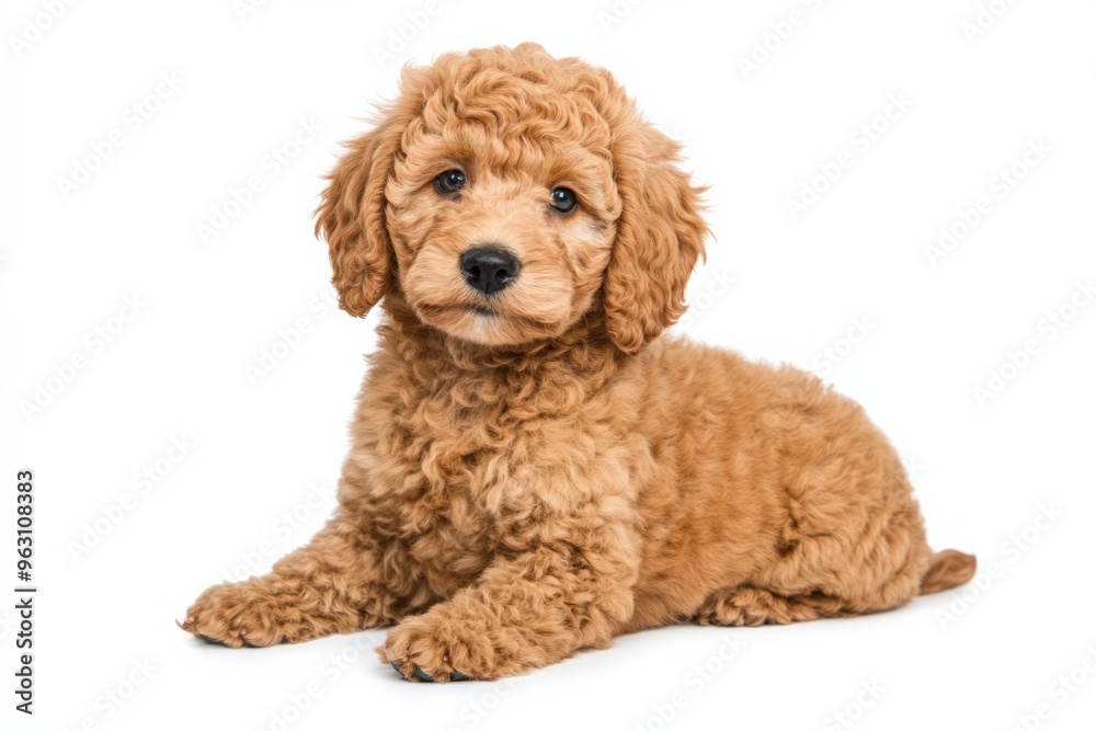 Doodle Dog. Cute Golden Spaniel Puppy Isolated on White Background Doodle Dog. Cute Golden Spaniel Puppy Isolated on White Background