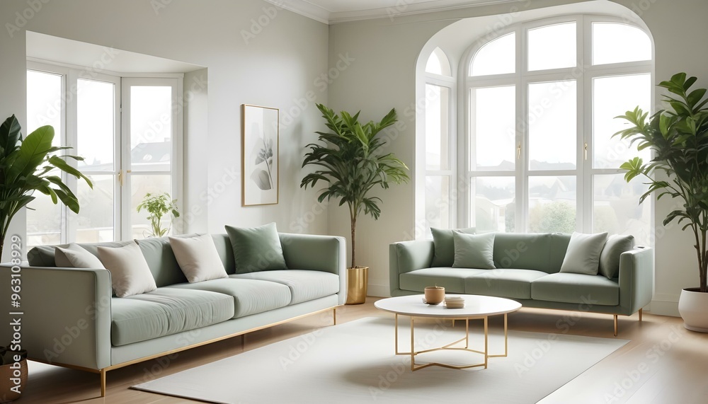Photo interior modern design room 3d illustration Photo interior modern design room 3d illustration