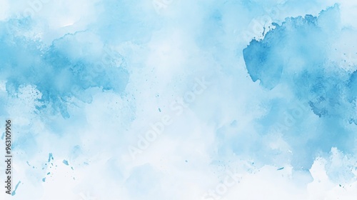 Abstract Blue Watercolor Background