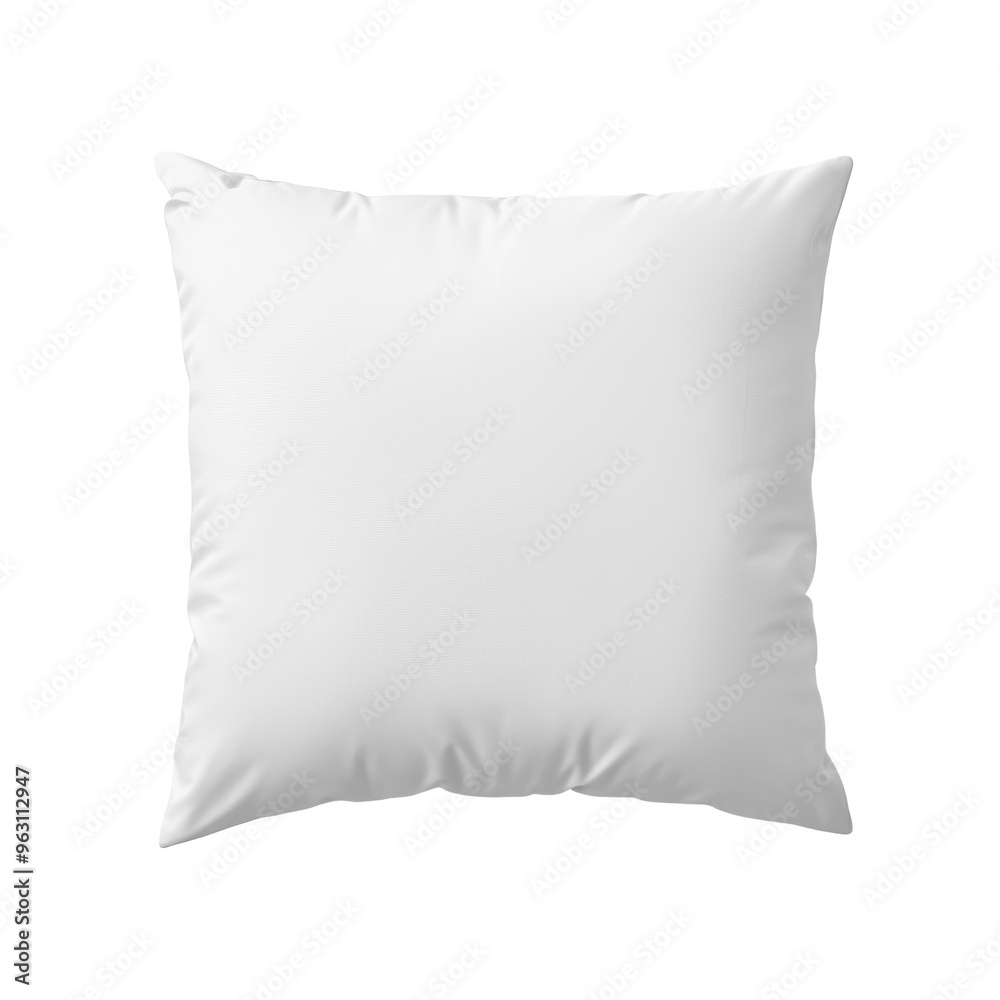 A white pillow with a smooth surface A white pillow with a smooth surface