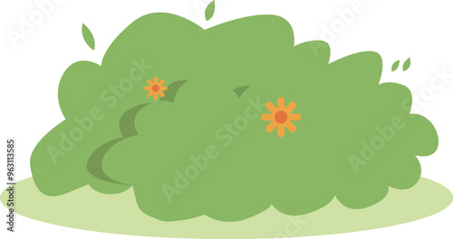 green grass with sunflowers, vector turf, grass background, grass elements