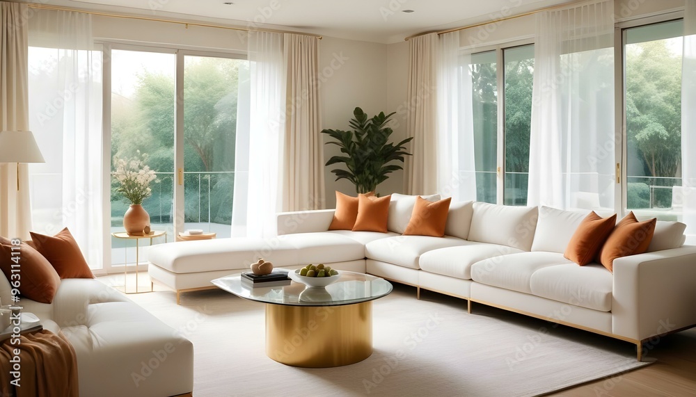 Fototapeta premium Photo interior modern design room 3d illustration