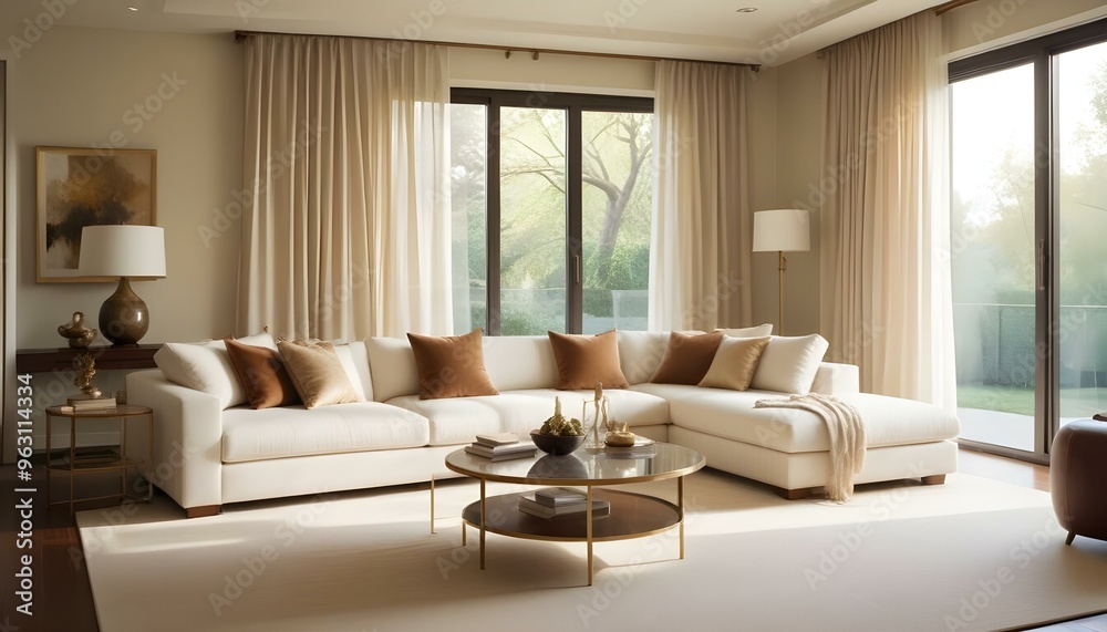Fototapeta premium Photo interior modern design room 3d illustration