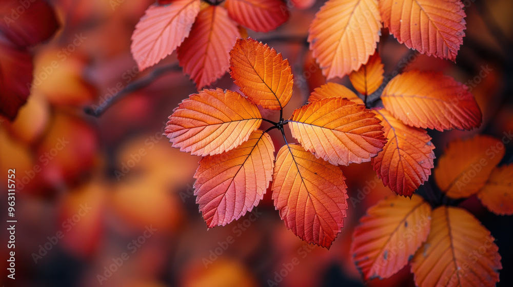 Close-Up of Vibrant Orange Autumn Leaves Close-Up of Vibrant Orange Autumn Leaves