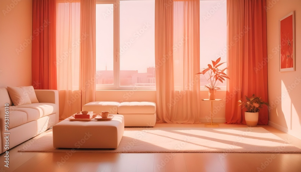 Photo interior modern design room 3d illustration