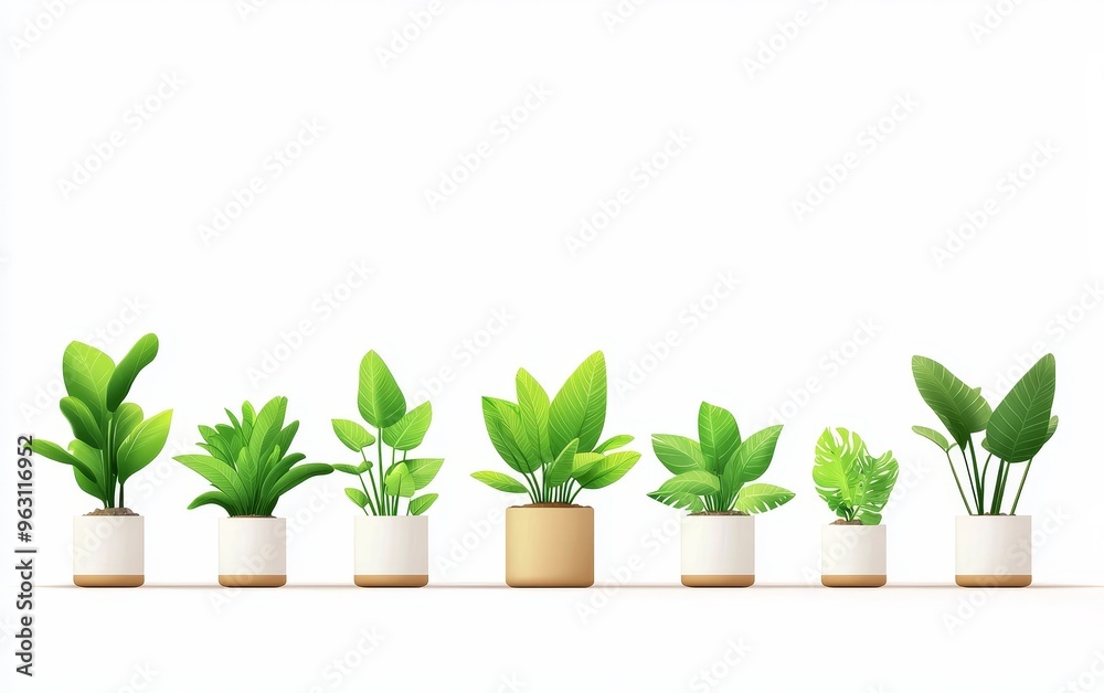 Branded DIY planter set, memorable and creative, flat design illustration Branded DIY planter set, memorable and creative, flat design illustration