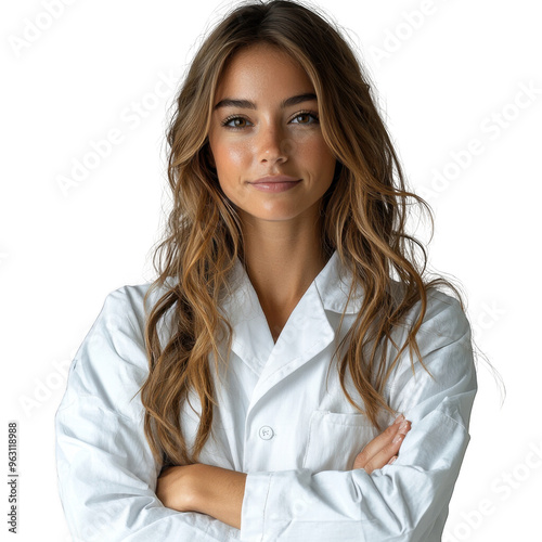 AllergistImmunologist woman isolated on a transparent background png file no background - pretty female model portrait png file