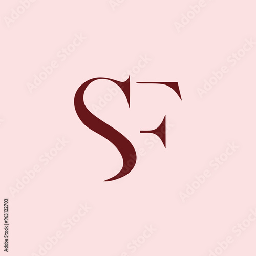 SF modern monogram logo design for corporate branding and identity projects.