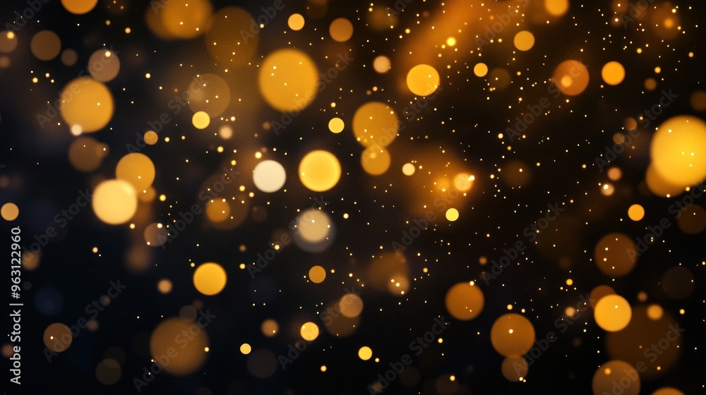 Golden Bokeh Lights Abstract Background Golden Bokeh Lights Abstract Background