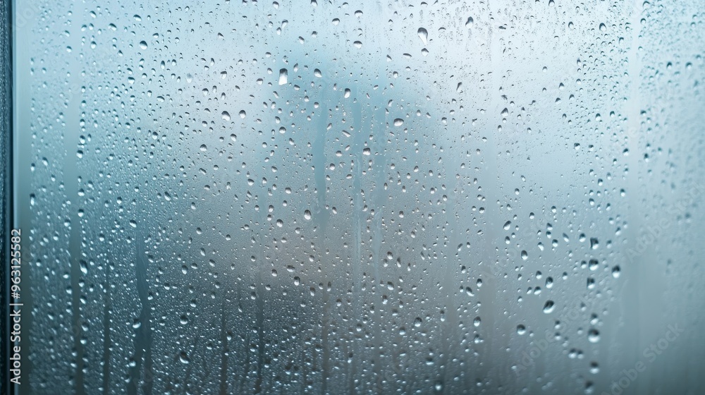 Abstract Water Drops on a Translucent Window Abstract Water Drops on a Translucent Window