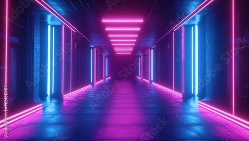 Neon Lights Corridor