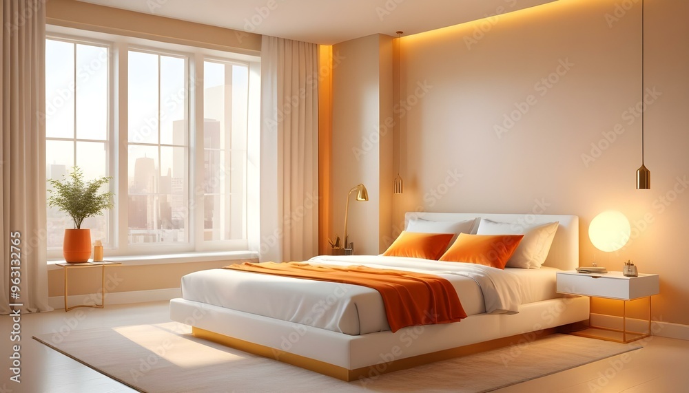 Photo interior modern design room 3d illustration Photo interior modern design room 3d illustration