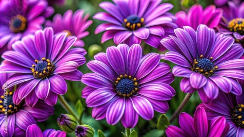 A stunning bunch of purple flowers in full bloom, flowers, purple, vibrant, beautiful, nature, bouquet, petals, blossoms, garden