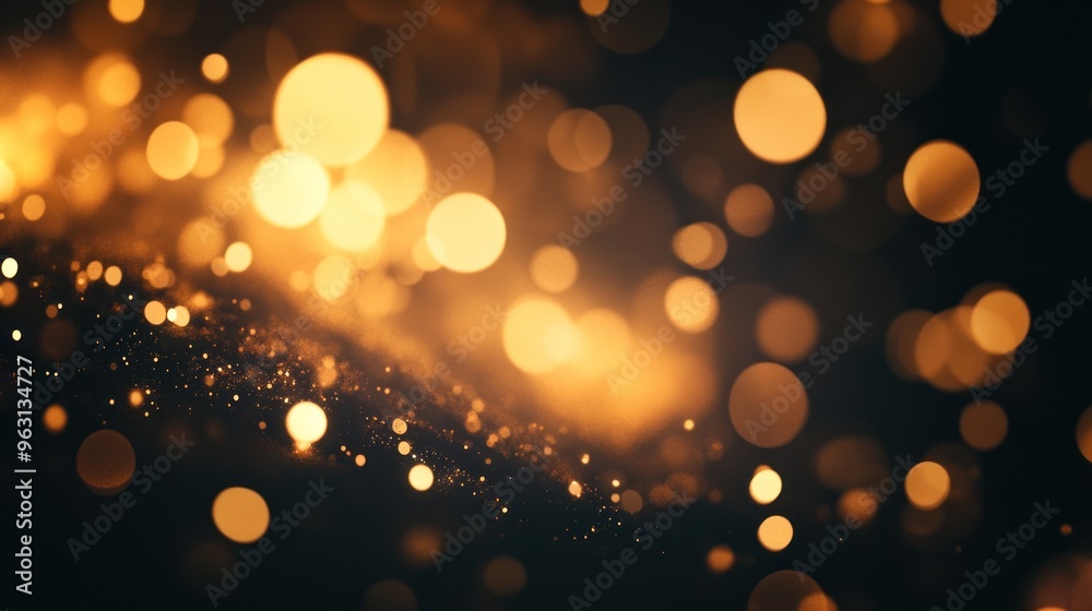 Golden Bokeh Lights Abstract Background Golden Bokeh Lights Abstract Background