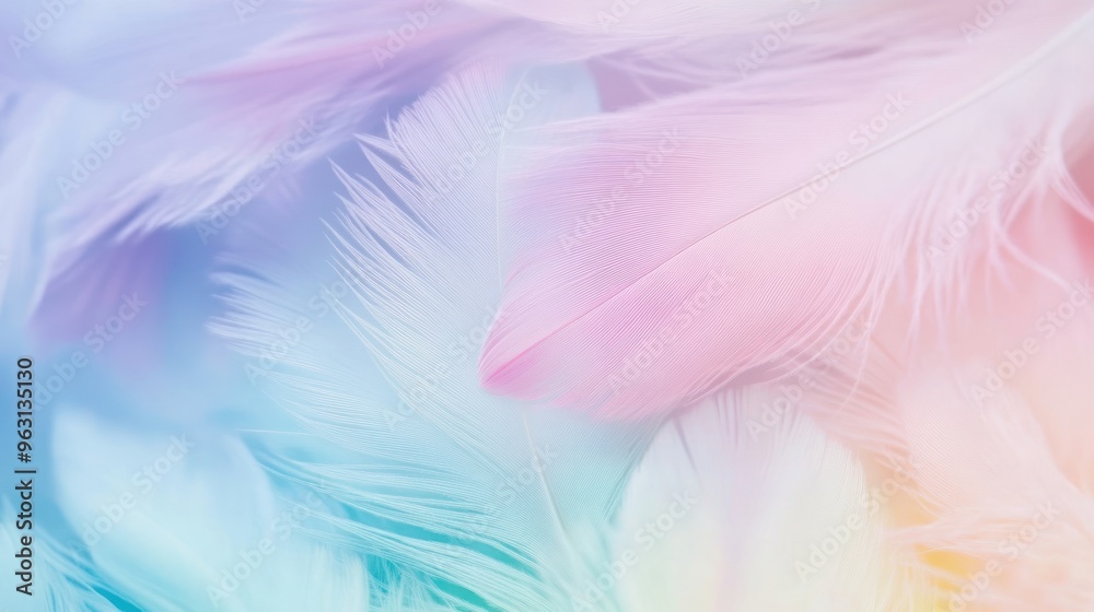 Soft Pastel Feathers Abstract Background Soft Pastel Feathers Abstract Background